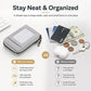 Accordion Multi-card Slot PU Leather Zipper Card Bag