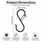 10pcs S-Shaped Windproof Spring-Clip Storage Hook with Safety Buckle