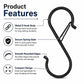 10pcs S-Shaped Windproof Spring-Clip Storage Hook with Safety Buckle