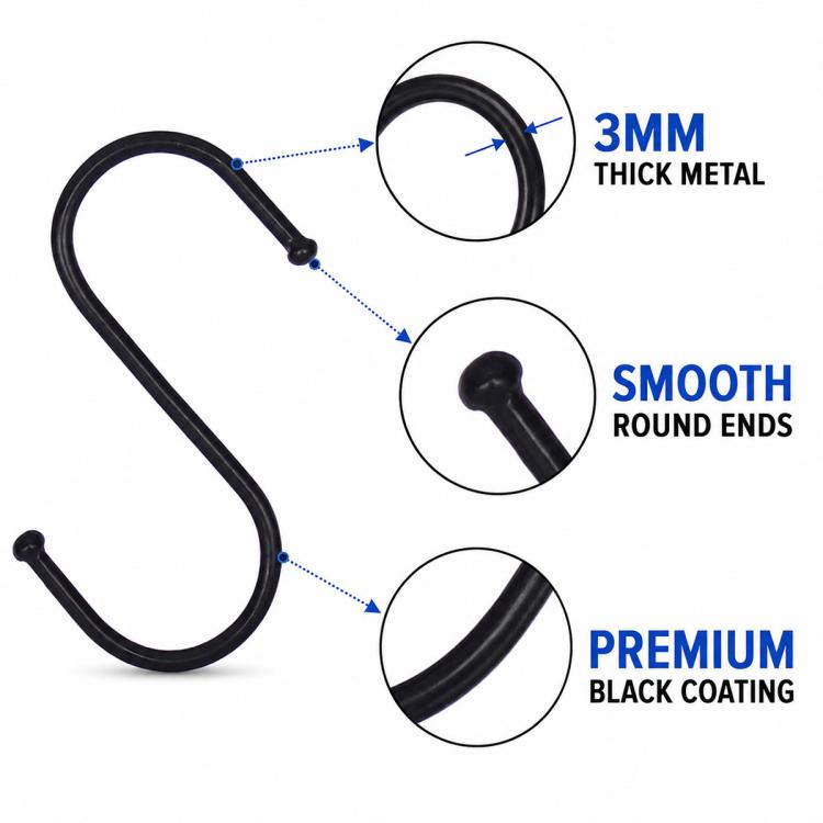 10pcs 8.8cm Iron S-Shaped Storage Hook