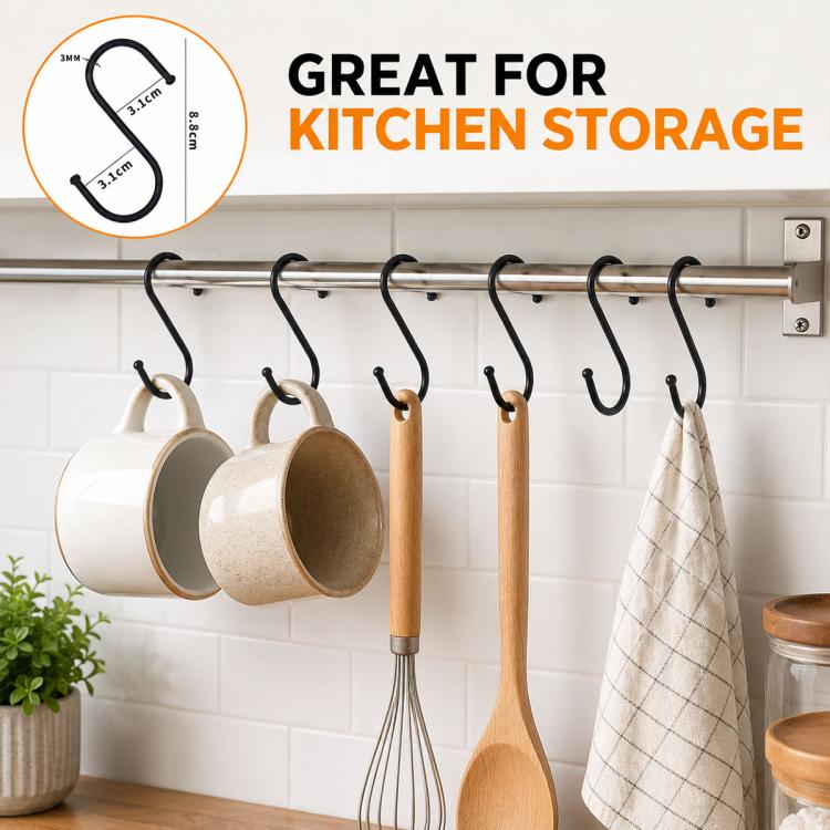 10pcs 8.8cm Iron S-Shaped Storage Hook