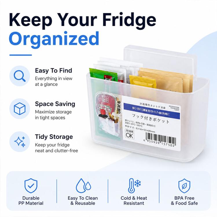 Wall-mounted Refrigerator Side Organizer Table Debris Storage Box