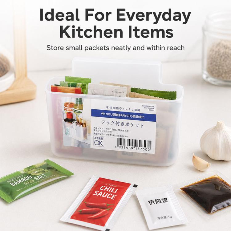 Wall-mounted Refrigerator Side Organizer Table Debris Storage Box