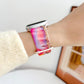 Painted Marble Print Reverse Buckle Silicone Watch Band, For Apple Watch 46mm / 49mm / 45mm / 44mm, For Apple Watch 42mm / 41mm / 40mm / 38mm