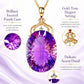 Amethyst Crystal Gemstone Pendant Necklaces