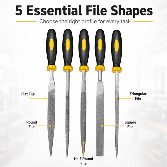 5 PCS/Set Dual-Color Handles Woodworking Assorted Files