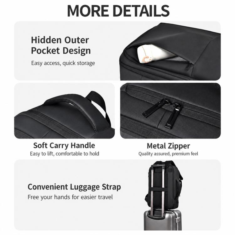 OUMANTU 2103B Large Capacity Waterproof Business Laptop Backpack