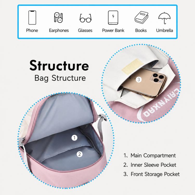 OUMANTU 2307 Large Capacity Simple Backpack