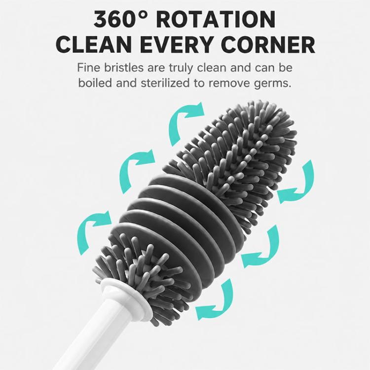 Silicone Bottle Brush Household Cup Cleaning Brush 2pcs, 26cm