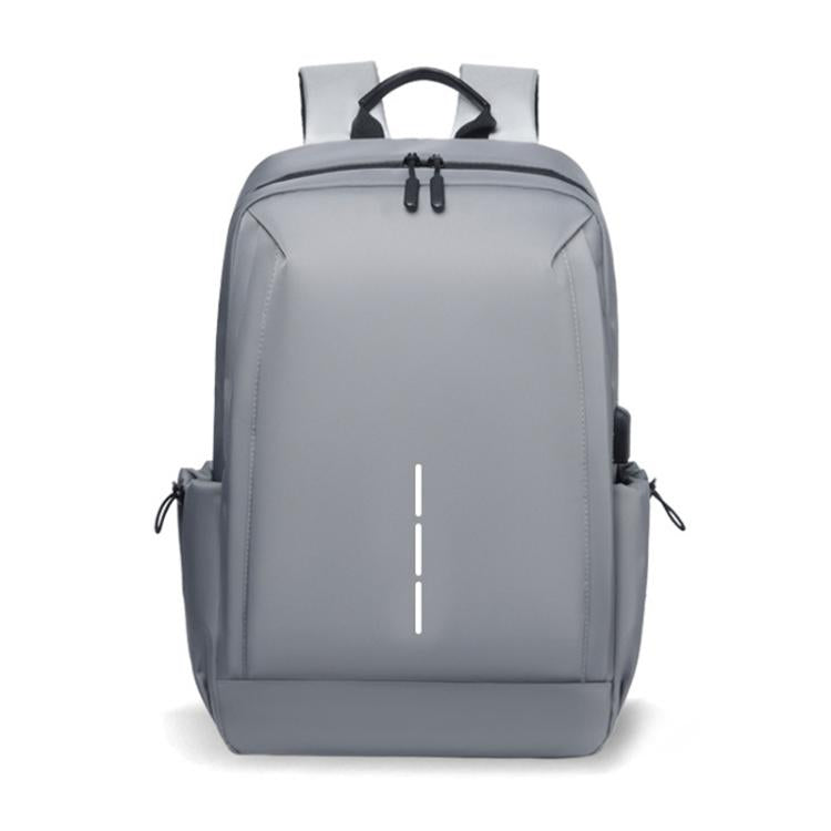 OUMANTU 2316 Multifunctional Business Vertical Stripe Logo Backpack Laptop Bag