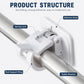 Drill-free Curtain Hanging Clips Multifunctional Curtain Rod Hook 4pcs, 30-50cm