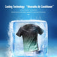 Men's quick-dry short-sleeve running T-shirt, black with teal-blue gradient