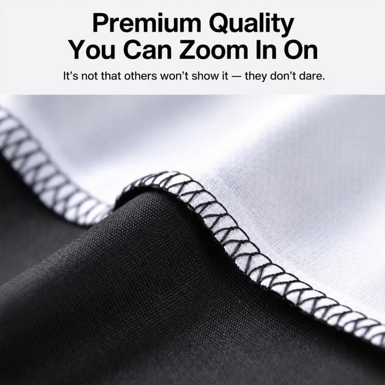 Men's quick-dry short-sleeve performance top, stitched collar and hem close-up