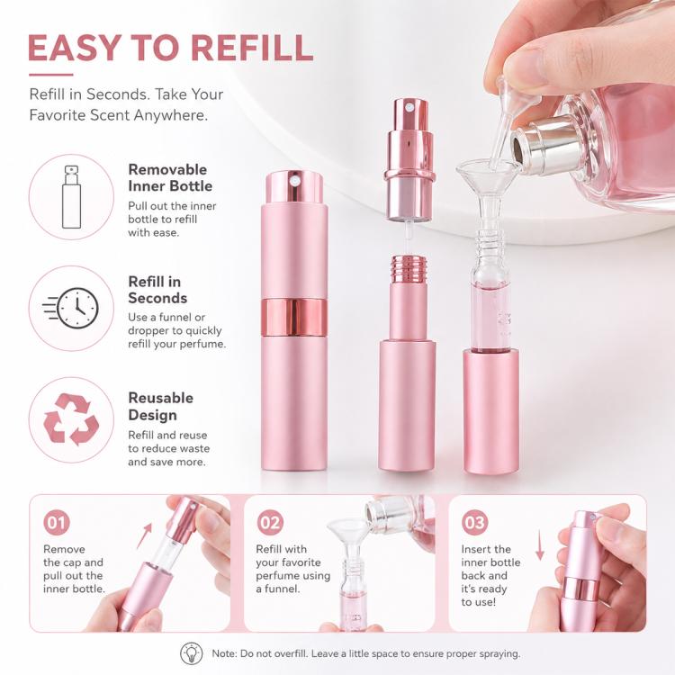 8ML Twist Up Portable Mini Refillable Perfume Atomizer