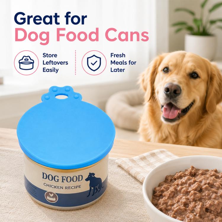 2pcs Pet Food Cans Sealed Silicone Lid