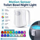 16-Color RGB Motion Sensor Toilet Bowl Night Light