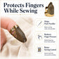 2pcs / Set S and M Household Adjustable Metal Sewing Thimble Finger Protectors, S and M