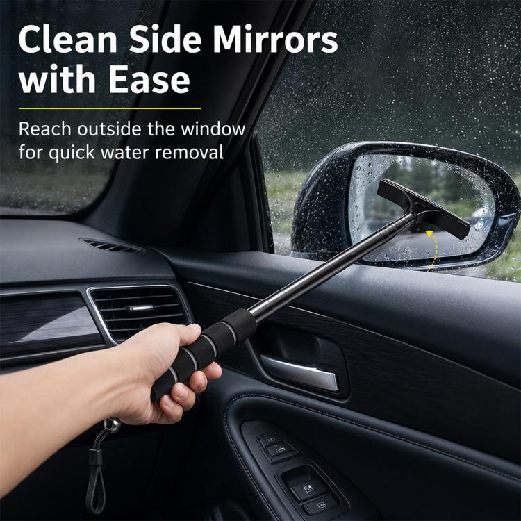 Car Rearview Mirror Stainless Steel Telescopic Wiper