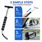 Car Rearview Mirror Stainless Steel Telescopic Wiper