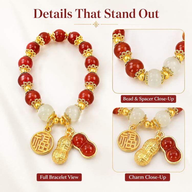Peanut Charm Bracelet for Women