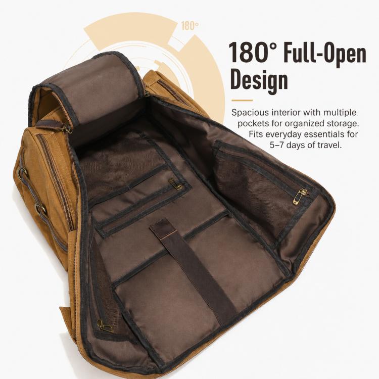 Outdoor Large Capacity Waterproof Travel Men Canvas Backpack