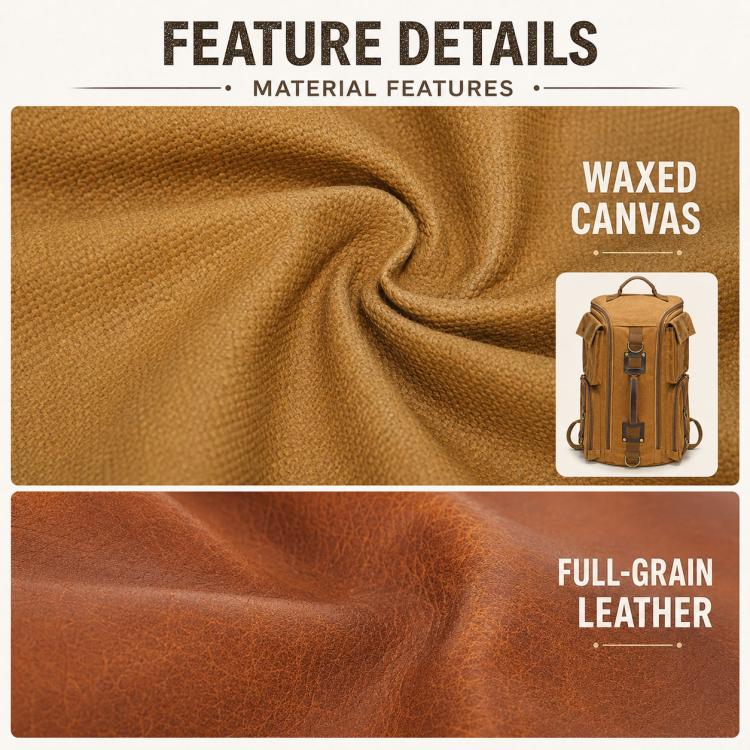 Outdoor Large Capacity Waterproof Travel Men Canvas Backpack