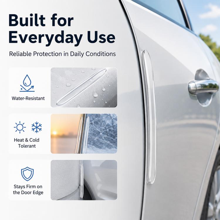 4pcs / Set Invisible Car Door Bumper Guard Anti-collision Protector Strip Sticker