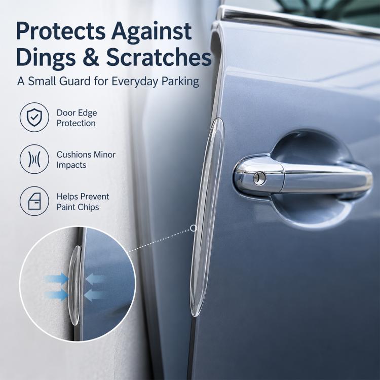4pcs / Set Invisible Car Door Bumper Guard Anti-collision Protector Strip Sticker