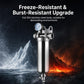 Compact stainless steel water pre-filter with pressure gauge and top valve