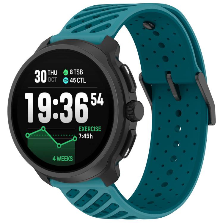 Twill Texture Breathable Silicone Watch Band, 20mm