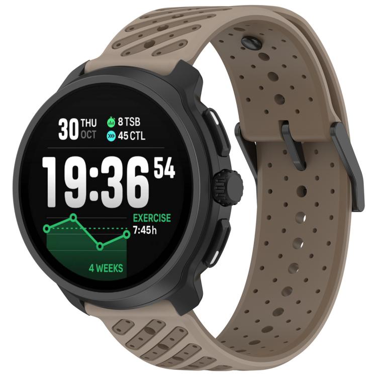 Twill Texture Breathable Silicone Watch Band, 20mm