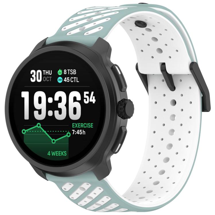 Twill Texture Breathable Silicone Watch Band, 20mm
