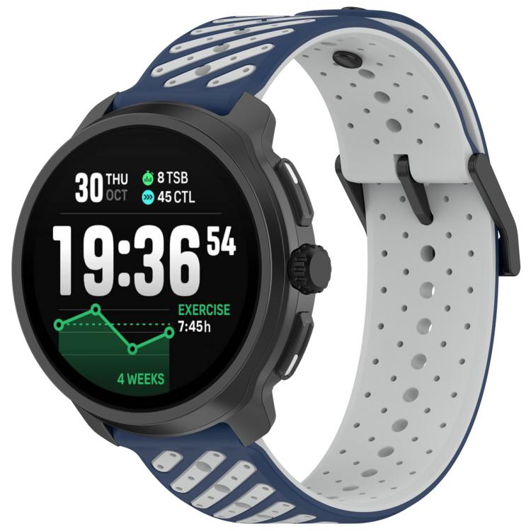 Twill Texture Breathable Silicone Watch Band, 20mm