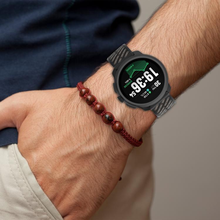 Twill Texture Breathable Silicone Watch Band, 20mm