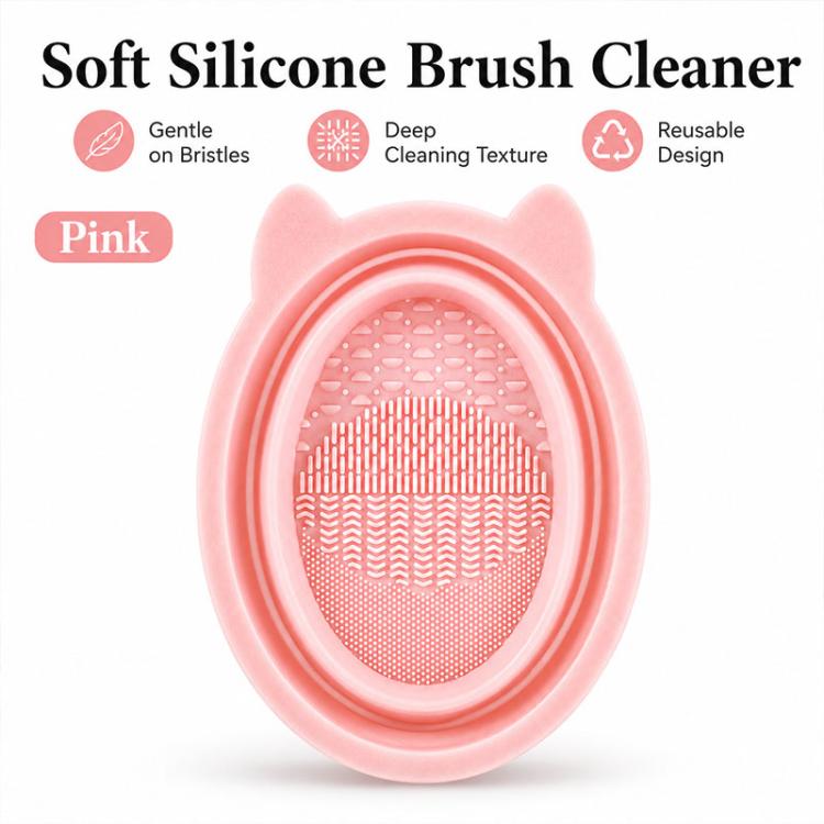 Rabbit Ear Makeup Tool Foldable Silicone Cleaning Bowl