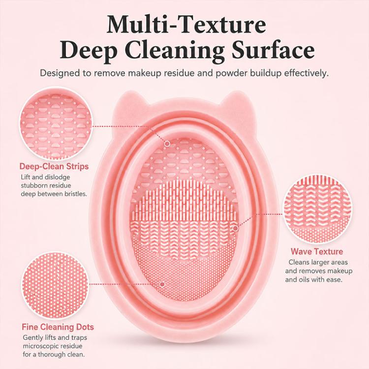Rabbit Ear Makeup Tool Foldable Silicone Cleaning Bowl