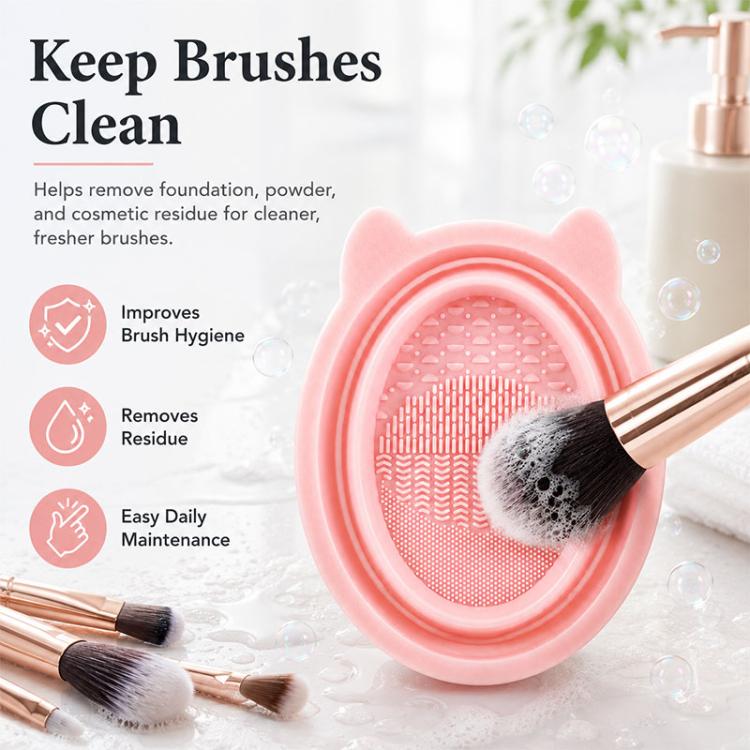 Rabbit Ear Makeup Tool Foldable Silicone Cleaning Bowl