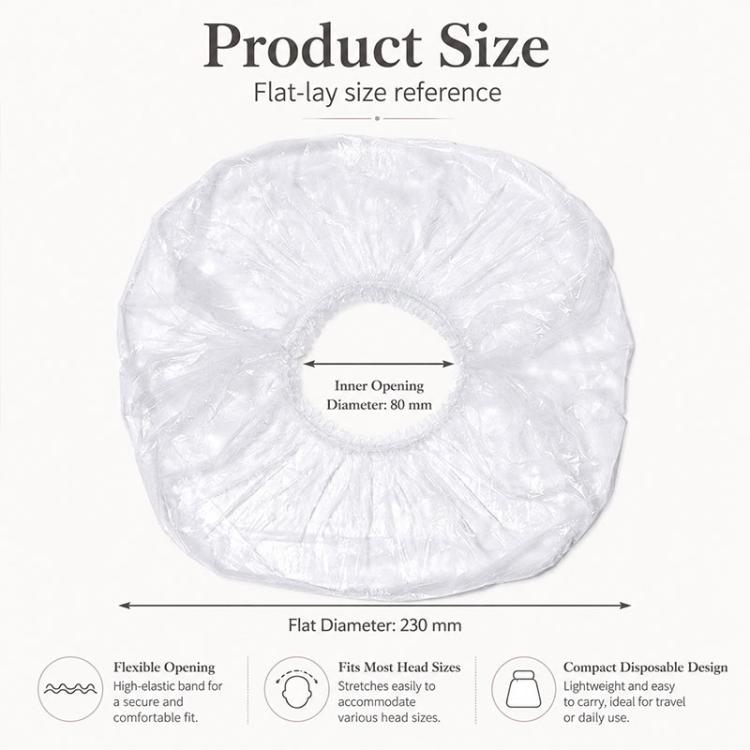 100pcs/Pack Disposable Shower Caps, Portable Waterproof Head Covers, 100pcs/Pack