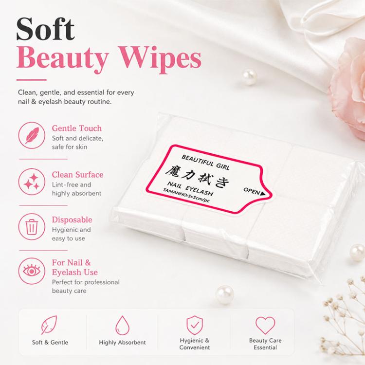 Non Woven Manicure Cleaning Pads Disposable Nail Polish Remover Pads