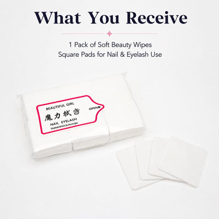 Non Woven Manicure Cleaning Pads Disposable Nail Polish Remover Pads