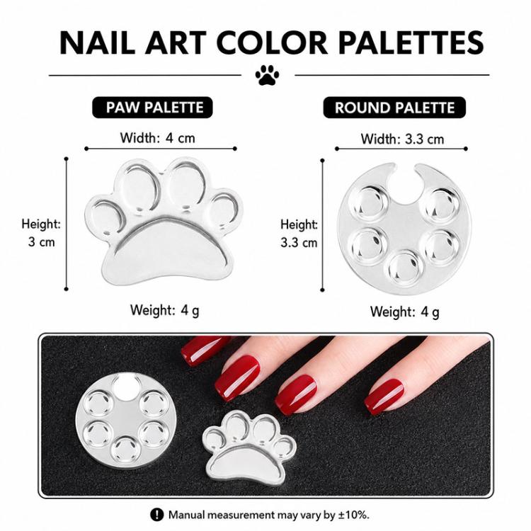 2pcs/Pack Nail Art Mixing Palette Makeup Foundation Mixing Palette
