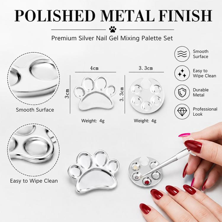 2pcs/Pack Nail Art Mixing Palette Makeup Foundation Mixing Palette