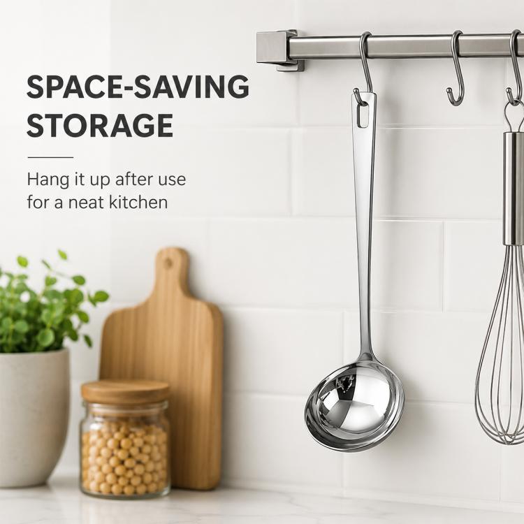 LsCook 7.2cm Stainless Steel Spoon, Soup Spoon, Strainer Spoon