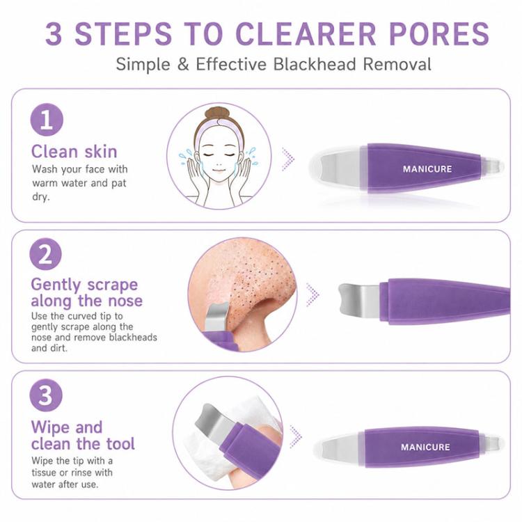 Manual Double-Headed Blackhead Remover Facial Acne Cleansing and Care Tool