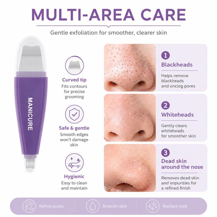 Manual Double-Headed Blackhead Remover Facial Acne Cleansing and Care Tool