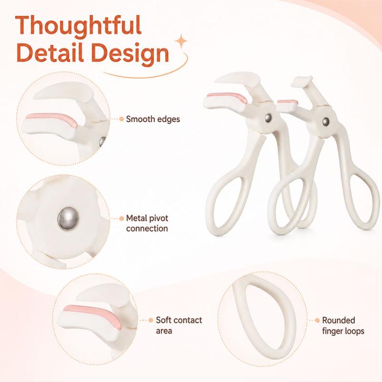 2pcs/Pack Portable Eyelash Curler, Wide Angle and Precision Combo Set