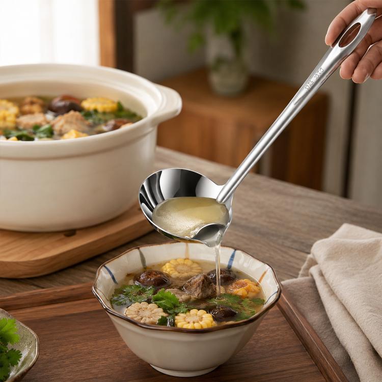 LsCook Stainless Steel Oil Separating Spoon, Oil Separating Spoon
