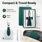 Compact nail care tool set with slant clipper, nano nail file, cleaner pick, teal case