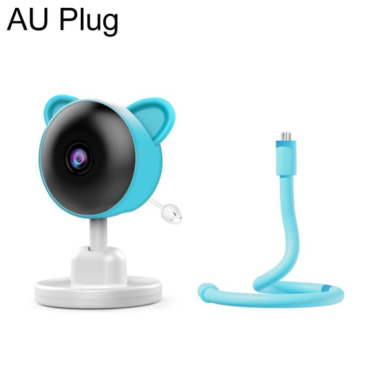 Blue AU plug wireless baby monitor camera with base stand and power cord