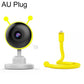 Yellow AU plug wireless baby monitor camera with base stand and power cord